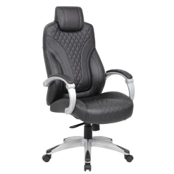 Executive Vinyl High Back Chair with Hinged Arm