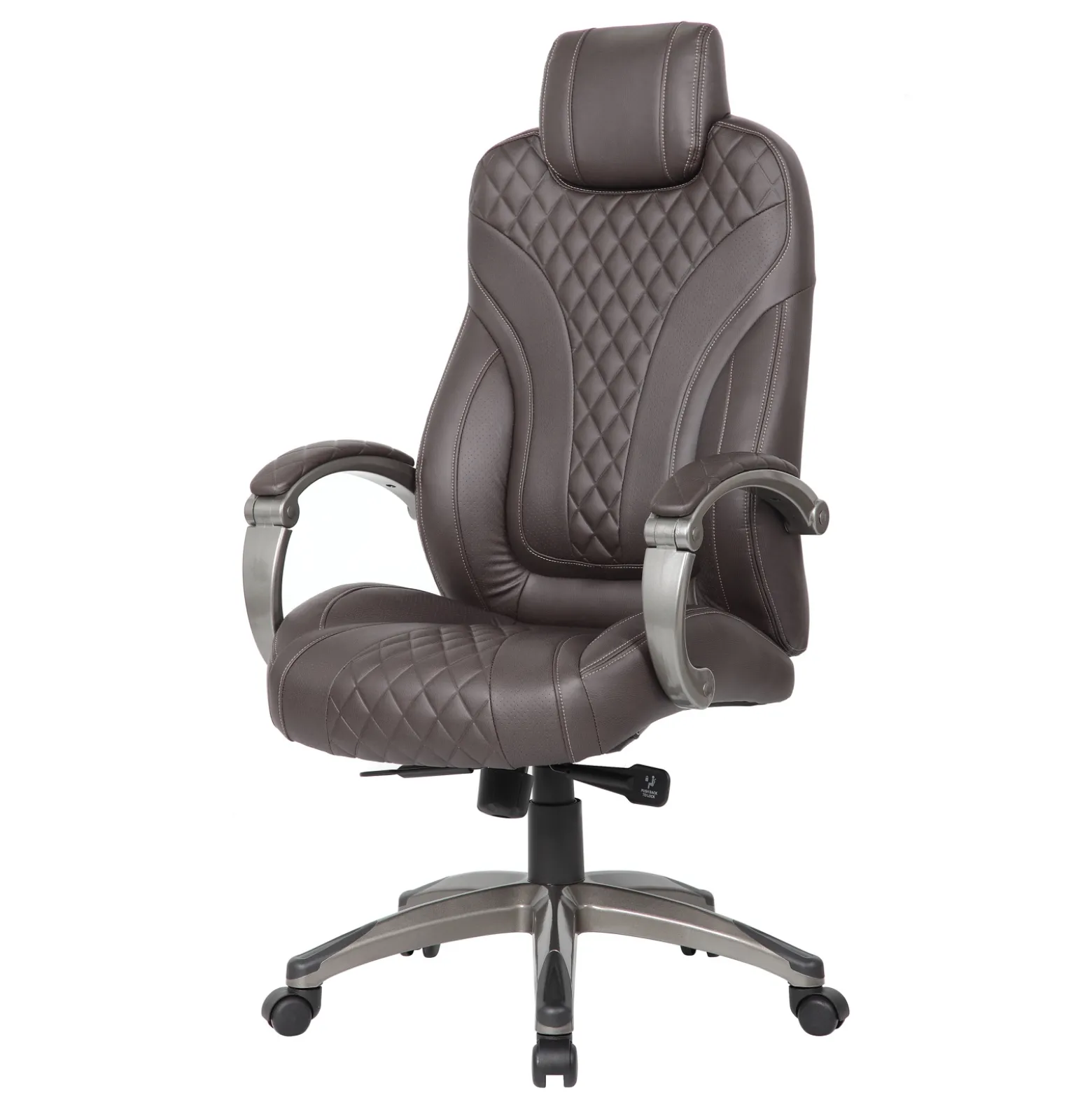 Executive Vinyl High Back Chair with Hinged Arm
