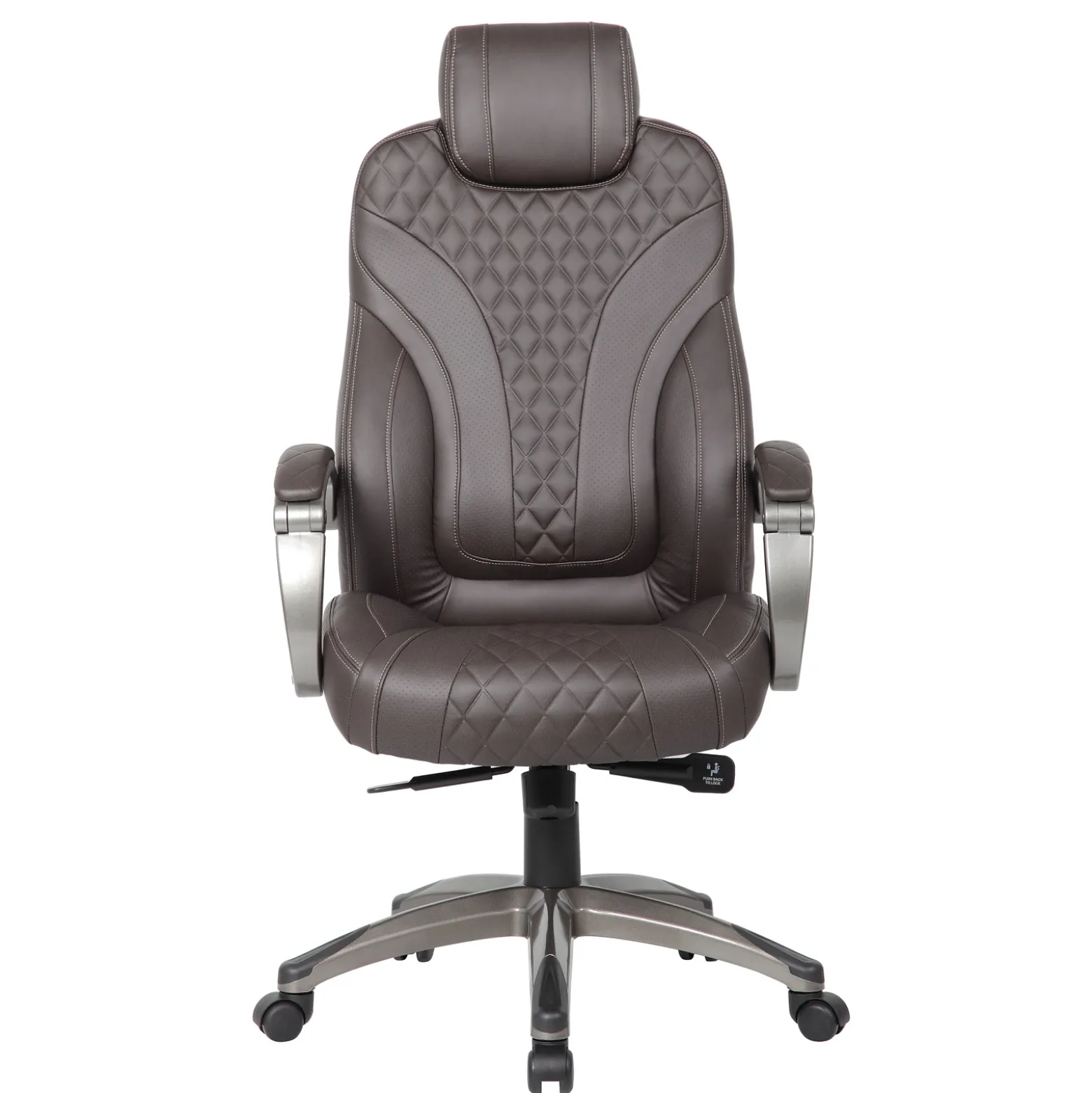 Executive Vinyl High Back Chair with Hinged Arm