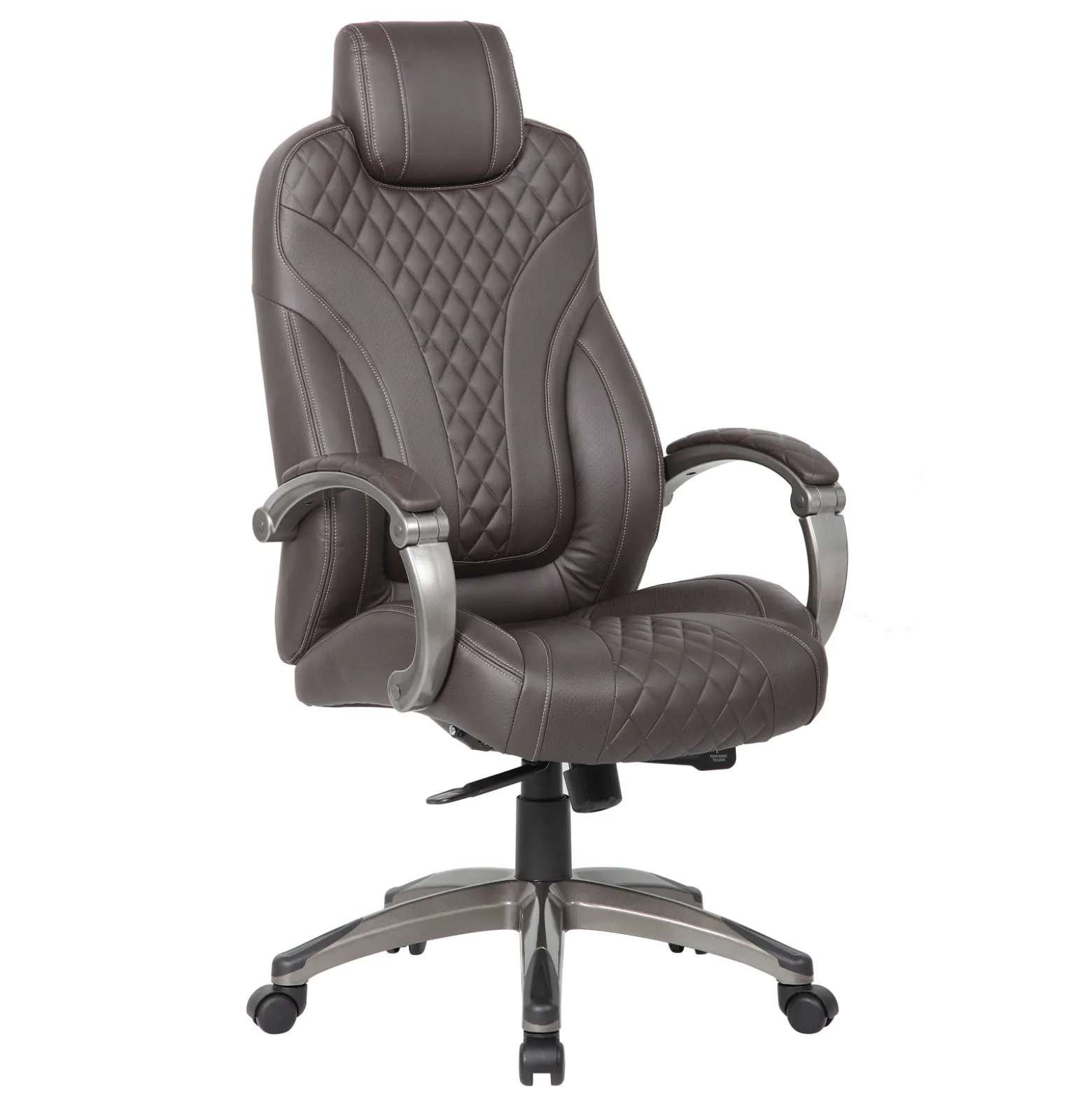 Executive Vinyl High Back Chair with Hinged Arm