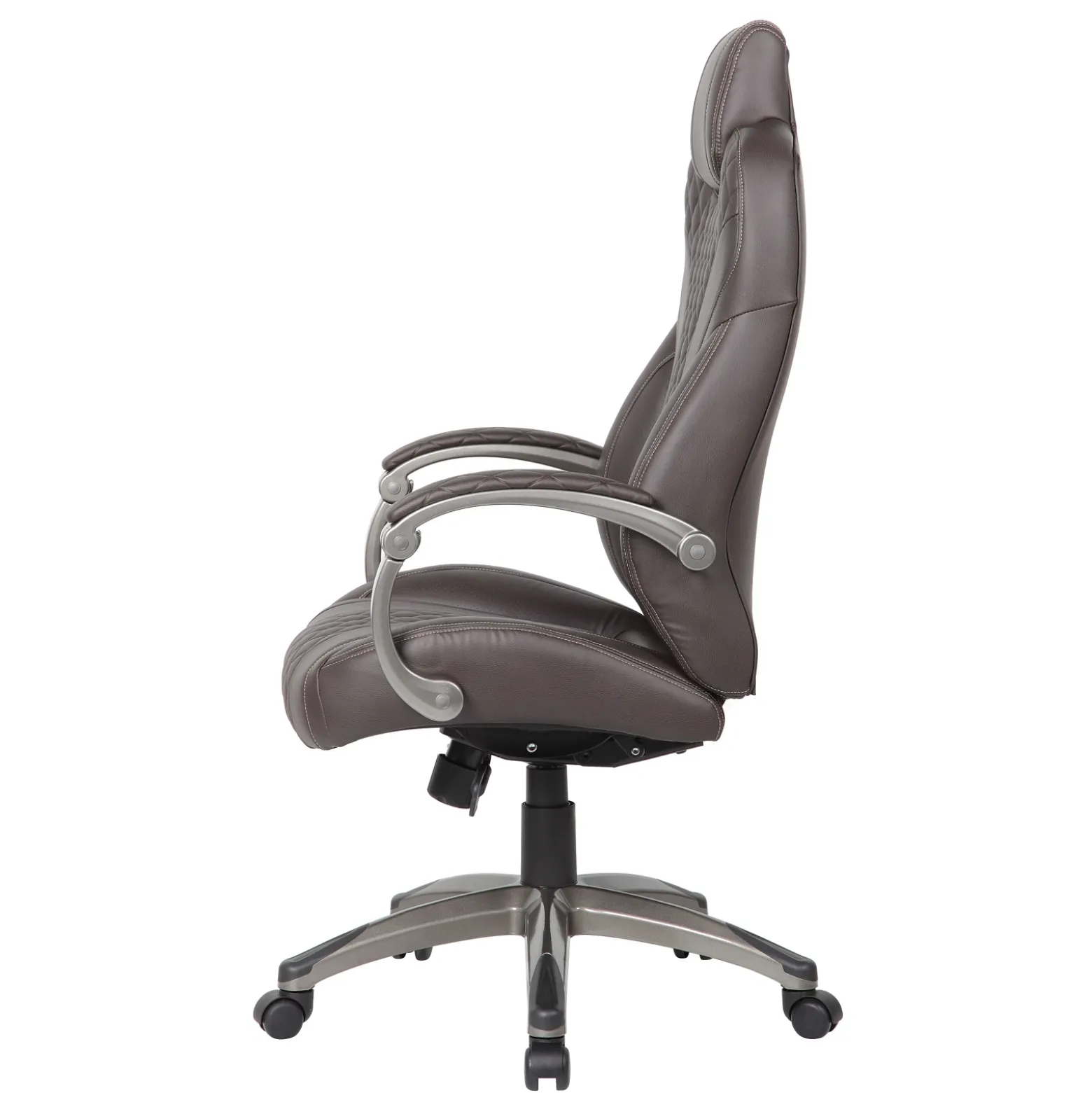 Executive Vinyl High Back Chair with Hinged Arm