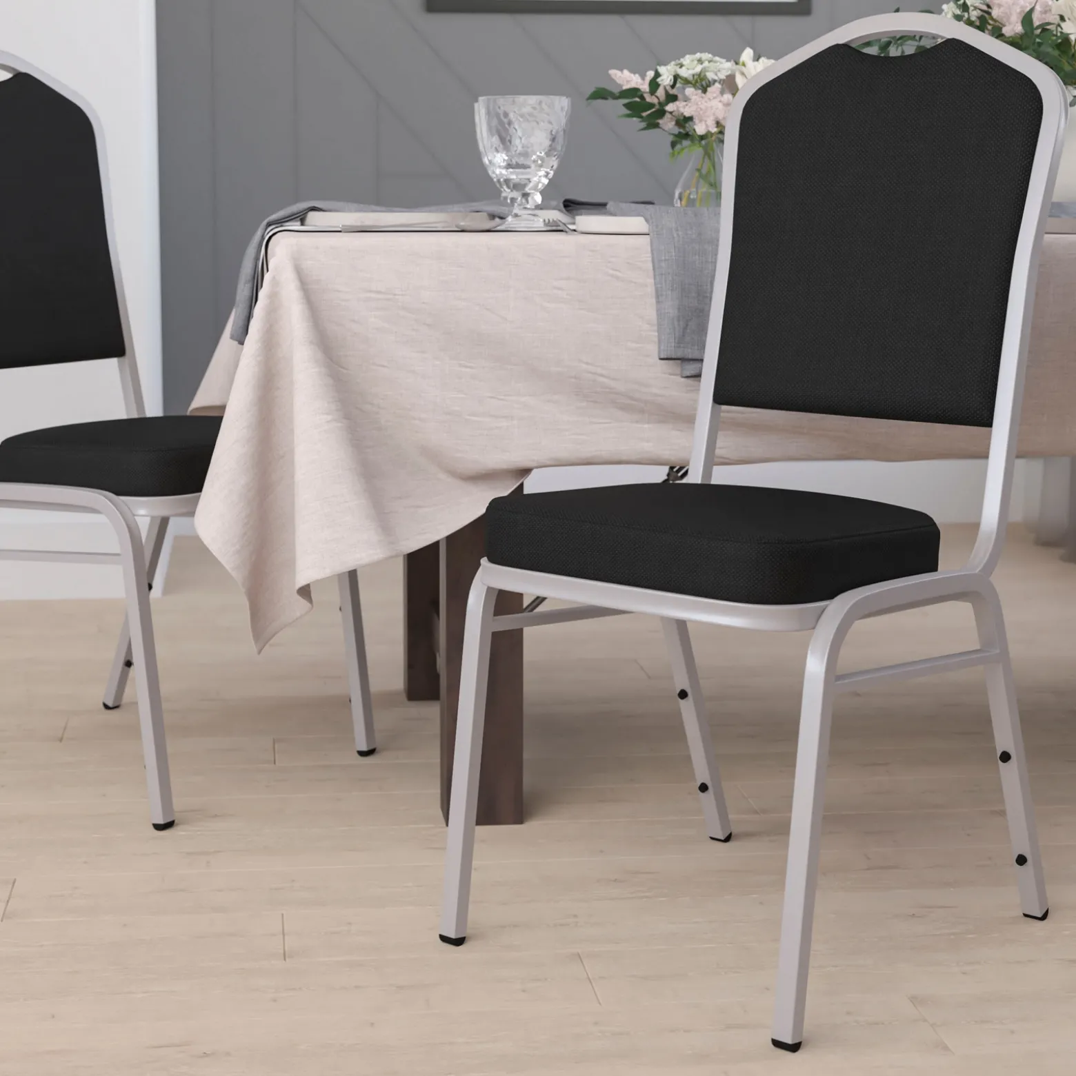 Fabric Crown Stack Chair