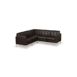 Faux Leather Corner Sofa