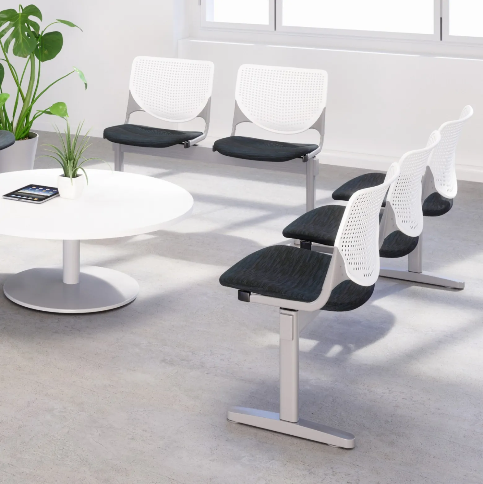 Figo Beam Seating with Two Fabric or Vinyl Seats