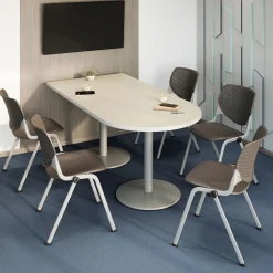 Figo Cafe Height Peninsula Table - 60"W x 48"D