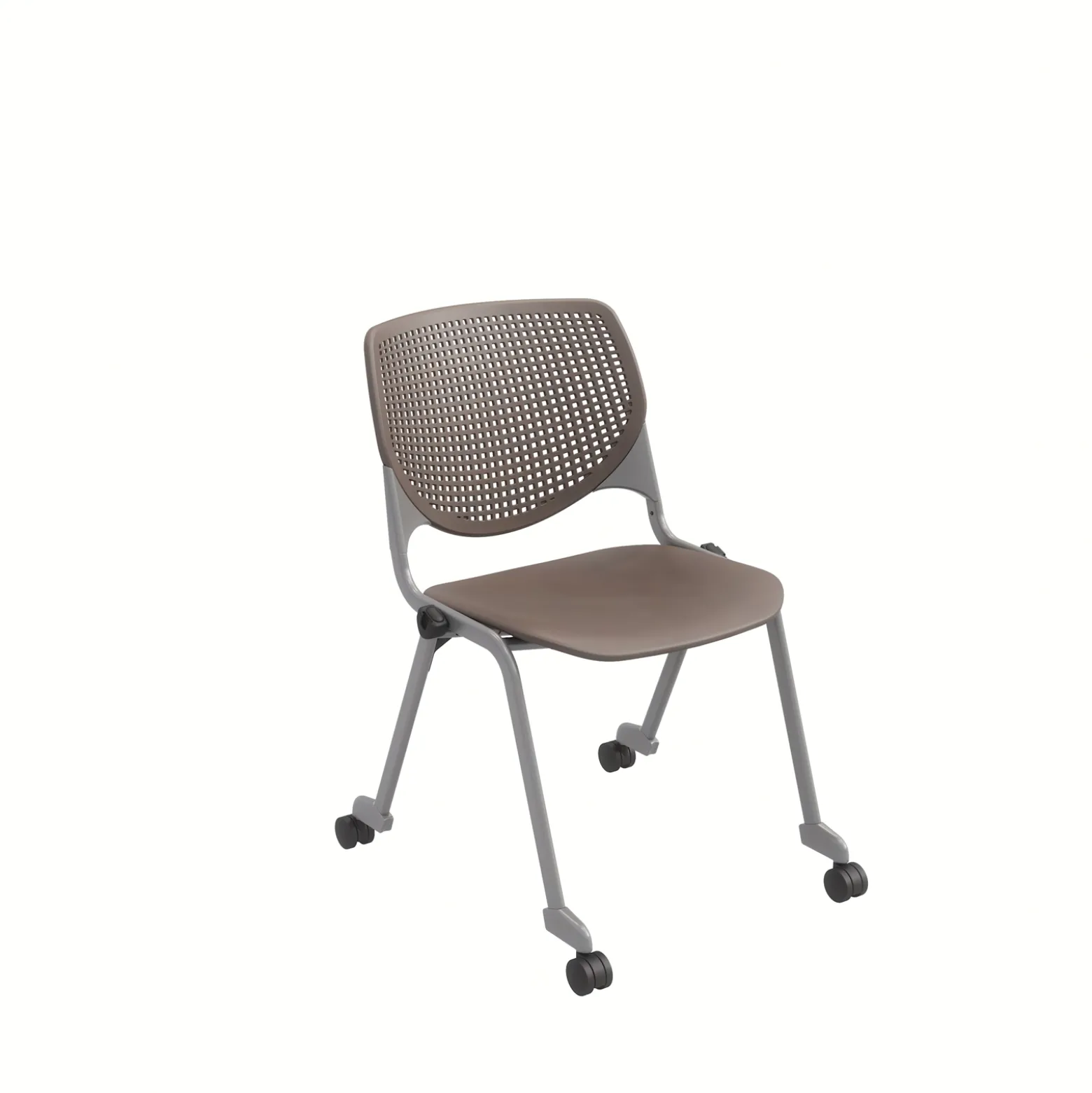 Figo Stack Chair with Fabric or Vinyl Seat and Casters