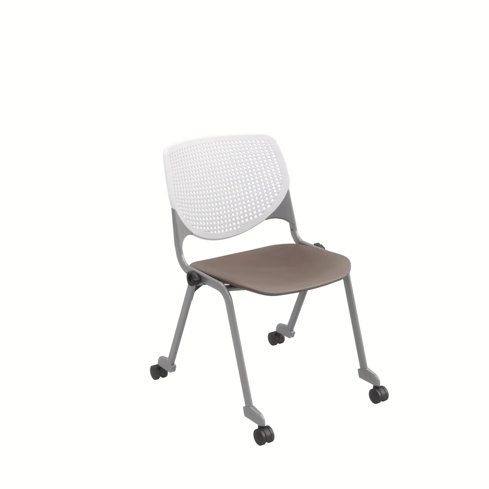 Figo Stack Chair with Fabric or Vinyl Seat and Casters