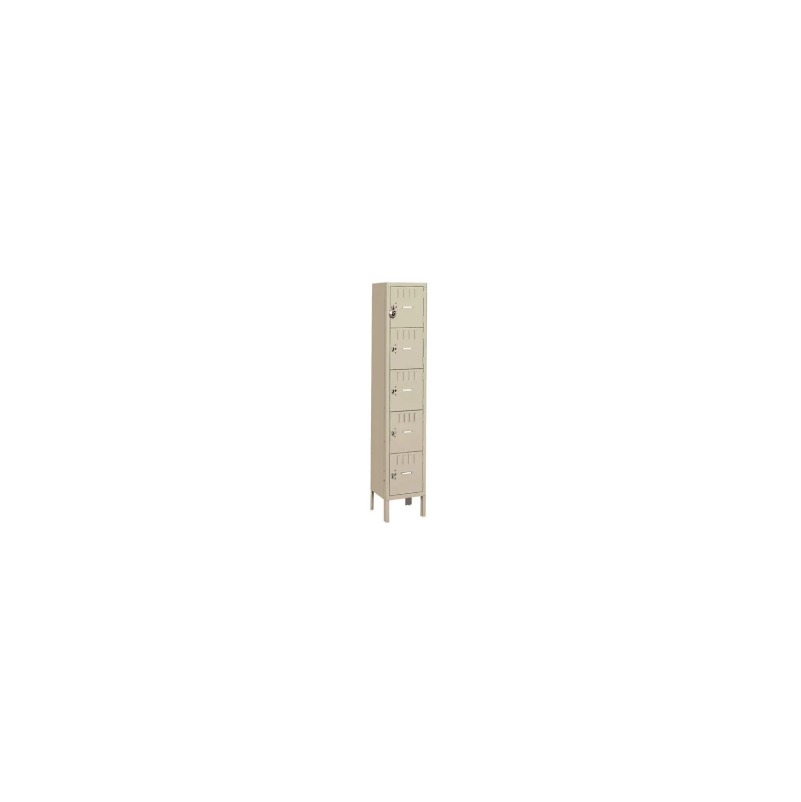 Five Box Storage Lockers with Legs - 12"W x 18"D x 66"H