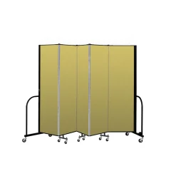 Five Panel Mobile Room Divider - 6' H