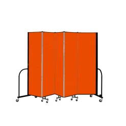 Five Panel Mobile Room Divider - 6' H