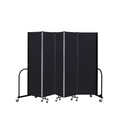 Five Panel Mobile Room Divider - 6' H