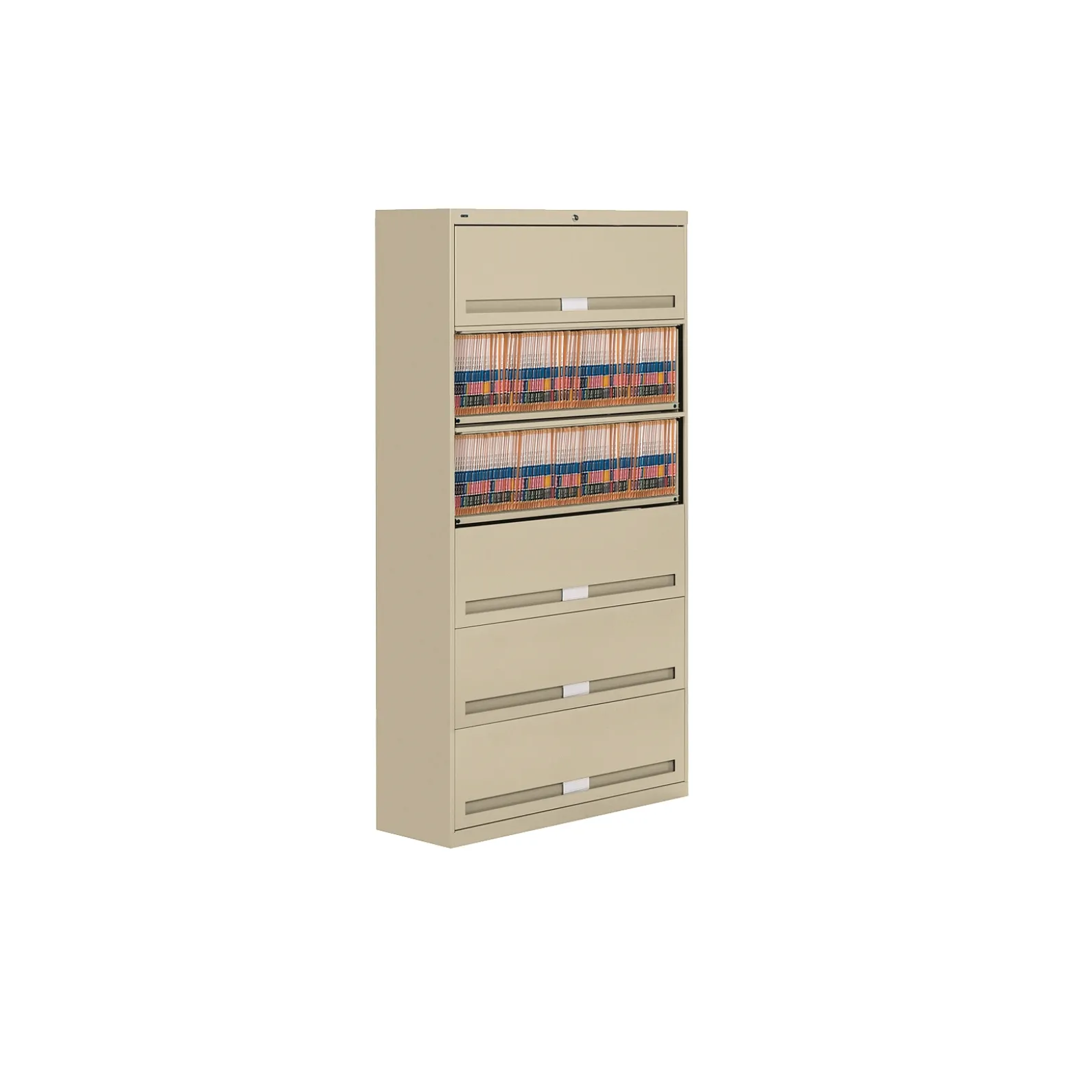 Fixed Shelf Lateral File with Six Shelves - 76"H