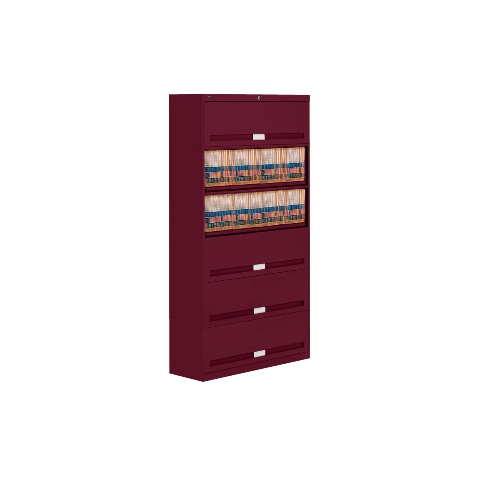 Fixed Shelf Lateral File with Six Shelves - 76"H