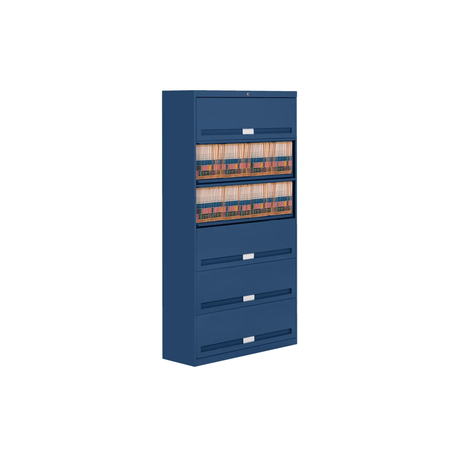 Fixed Shelf Lateral File with Six Shelves - 76"H
