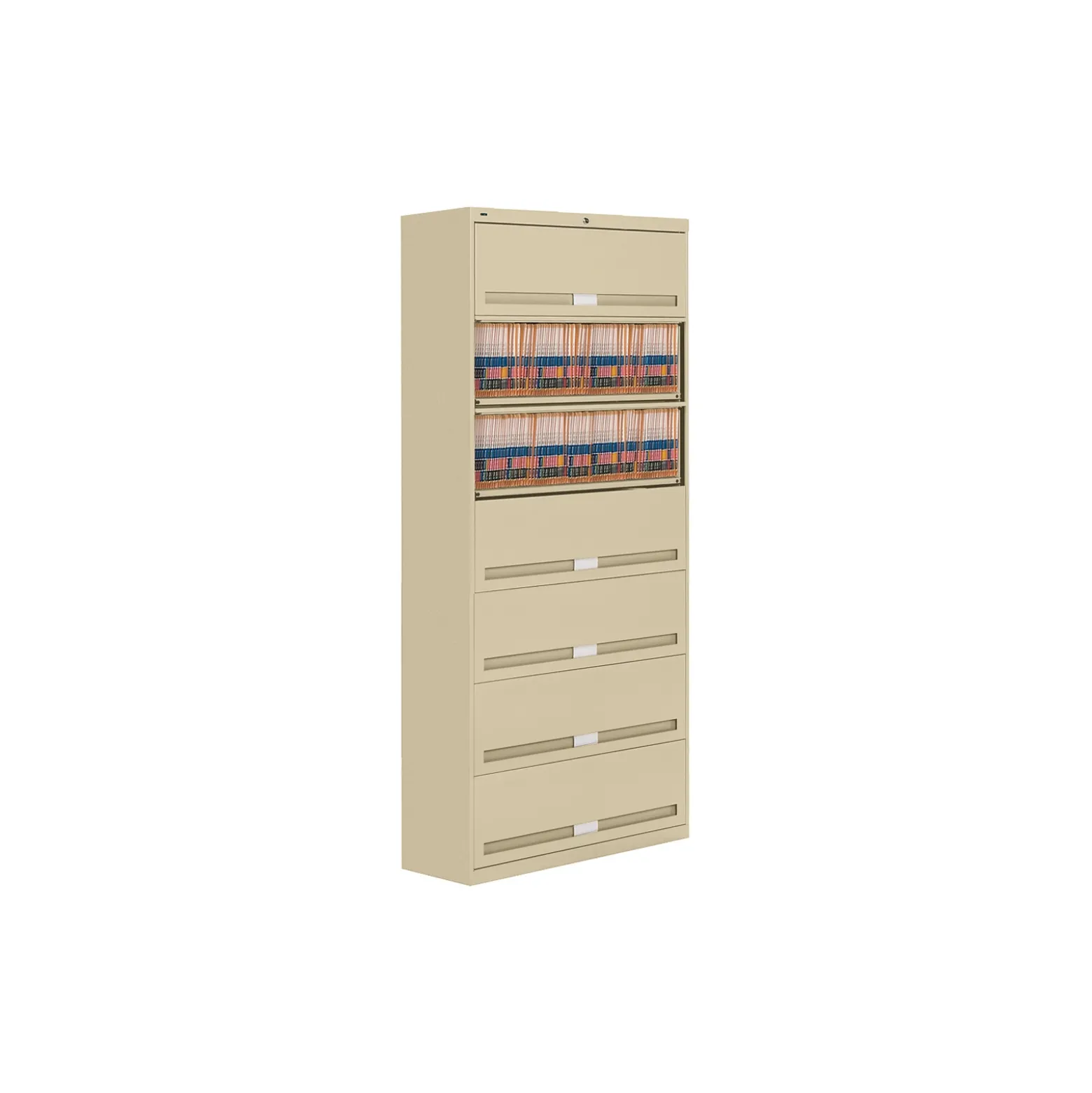 Fixed Shelf Lateral Files with Seven Shelves - 87"H