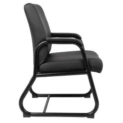 Flame Big and Tall Vinyl Guest Chair with Padded Arm Rests
