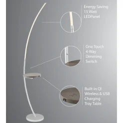 Floor Lamp w/ Charging Rest - 67.5