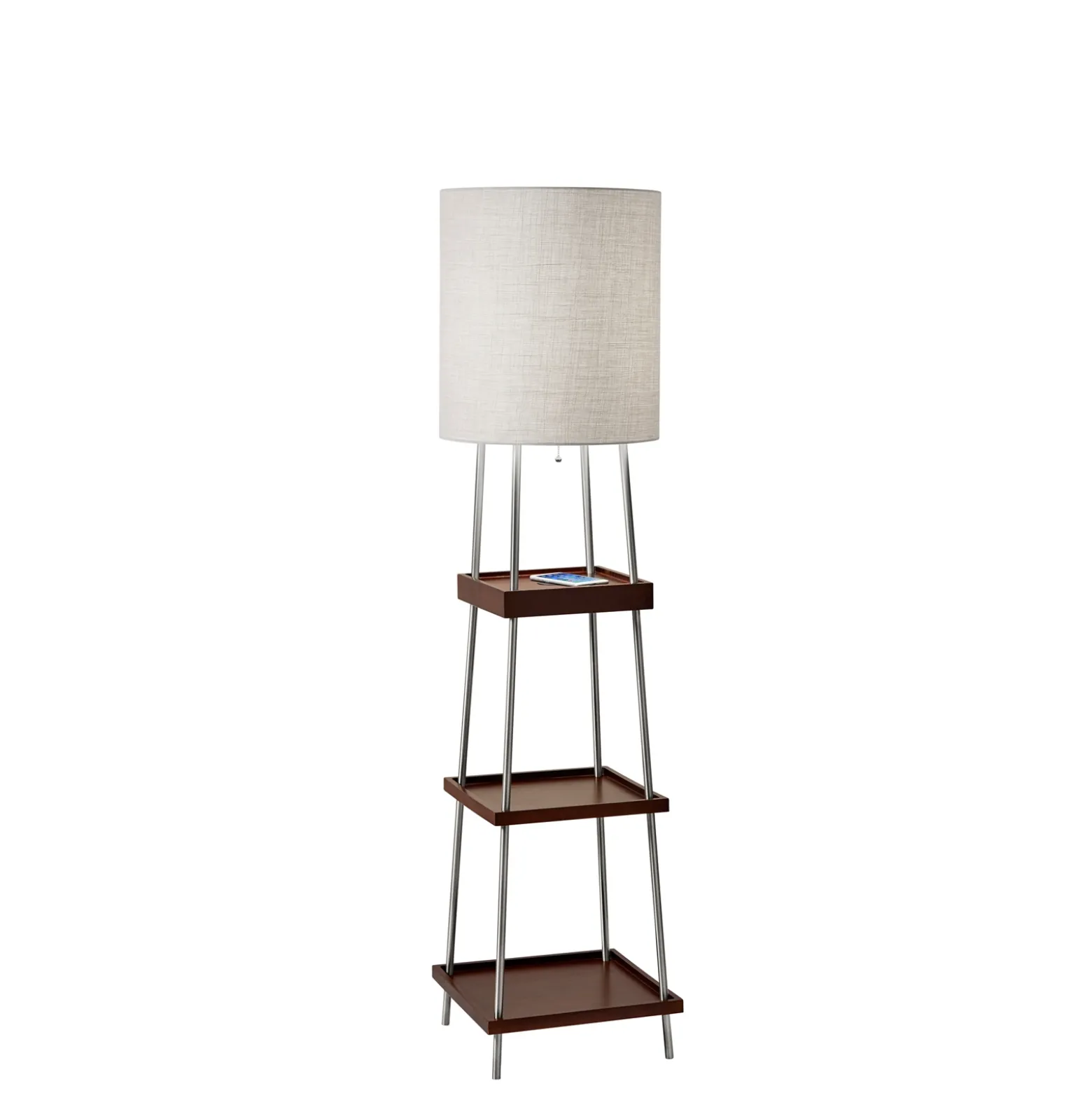 Floor Lamp with Charging Shelf