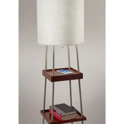Floor Lamp with Charging Shelf