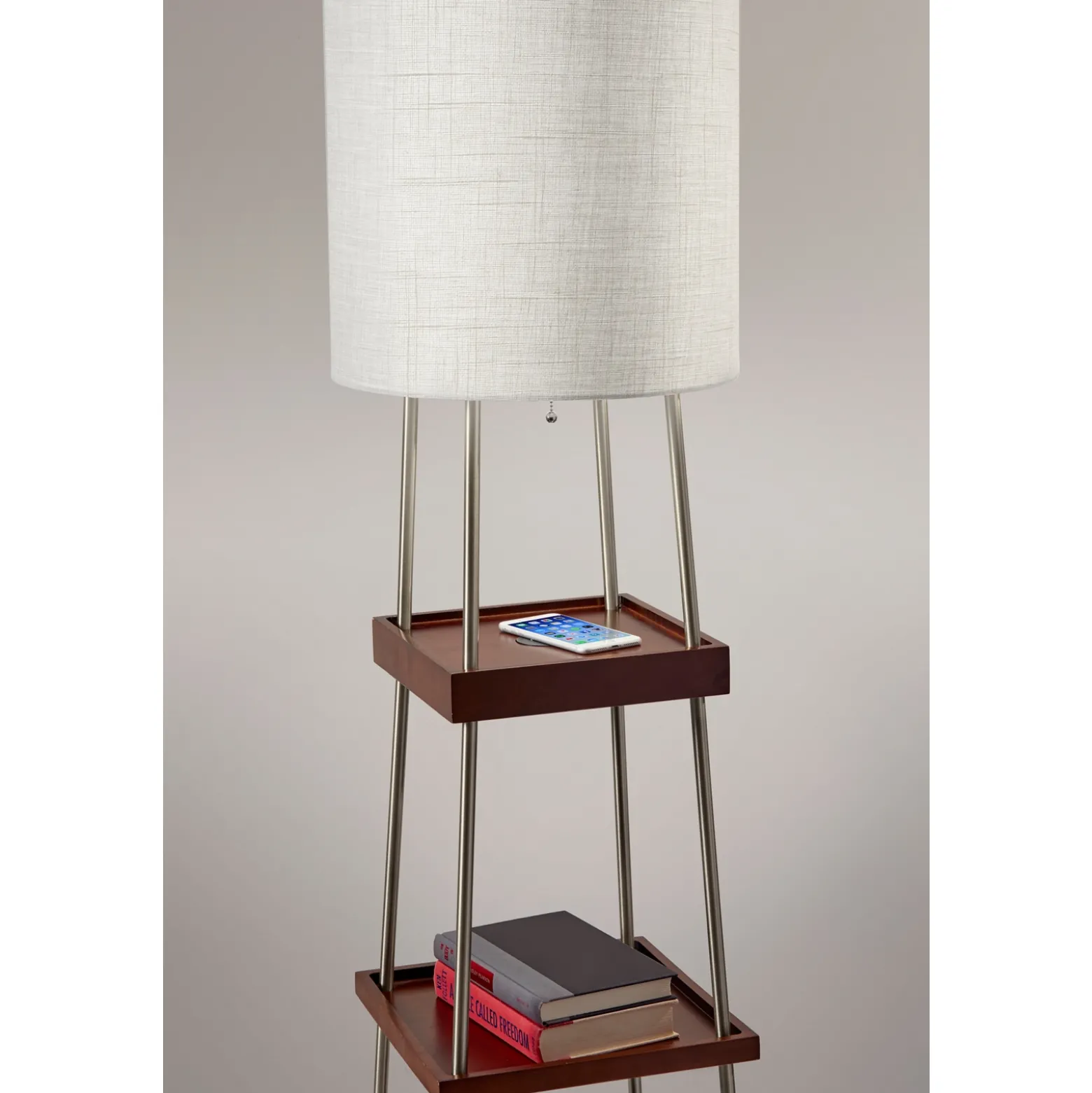 Floor Lamp with Charging Shelf