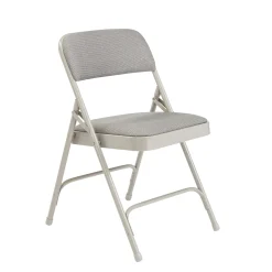 Folding Chair with Double Hinged Fabric Seat & Back - 4 Pack