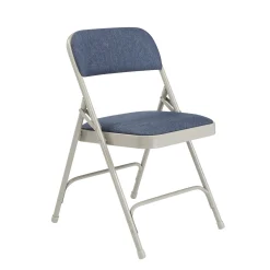 Folding Chair with Double Hinged Fabric Seat & Back - 4 Pack