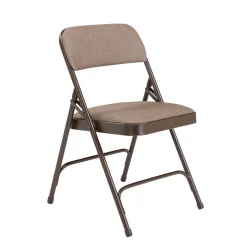 Folding Chair with Double Hinged Fabric Seat & Back - 4 Pack