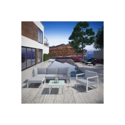 Fortuna Six Piece Outdoor Patio Sectional with Armchair
