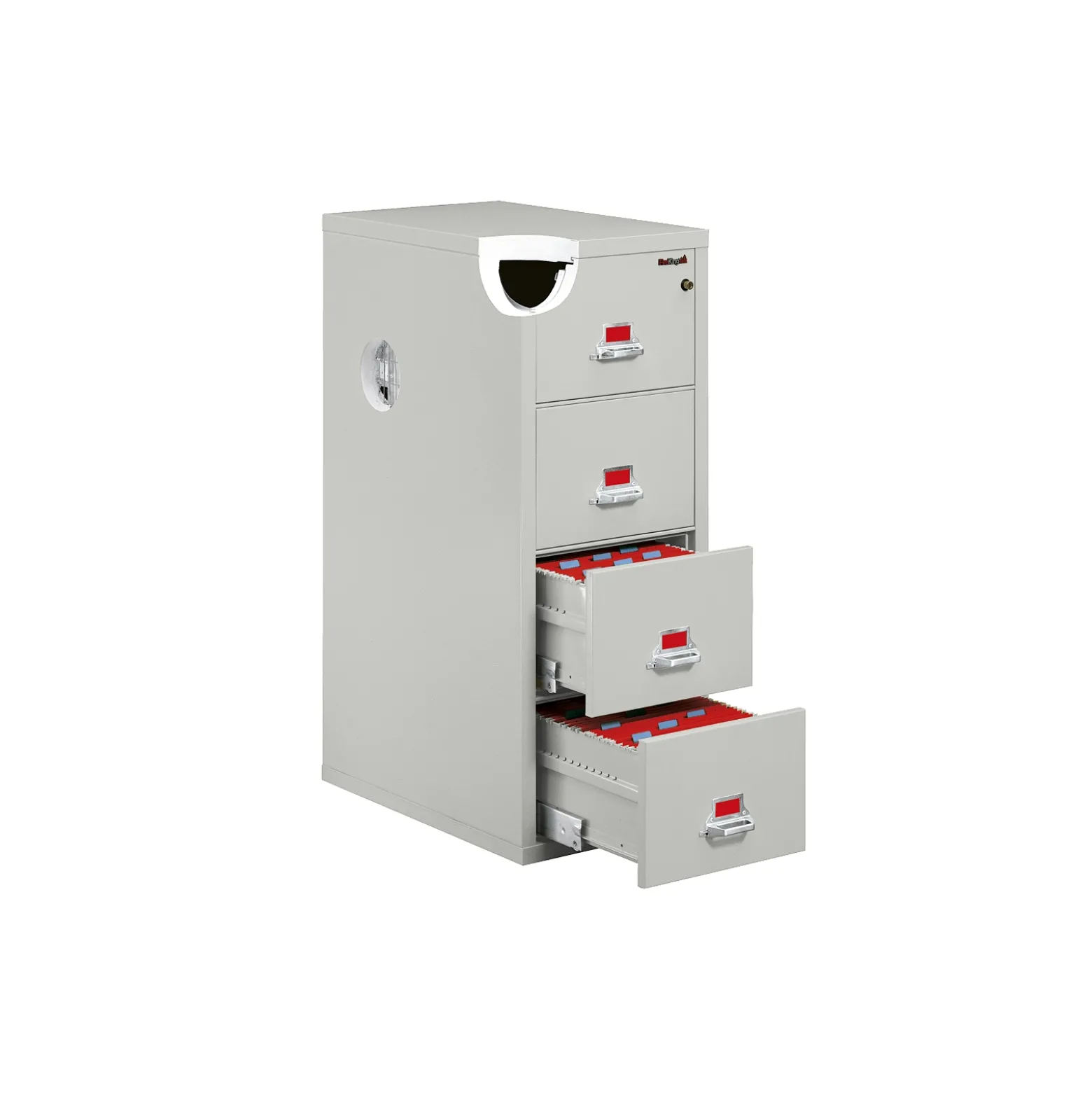 Four Drawer Fireproof Letter Size Vertical File - 31"D