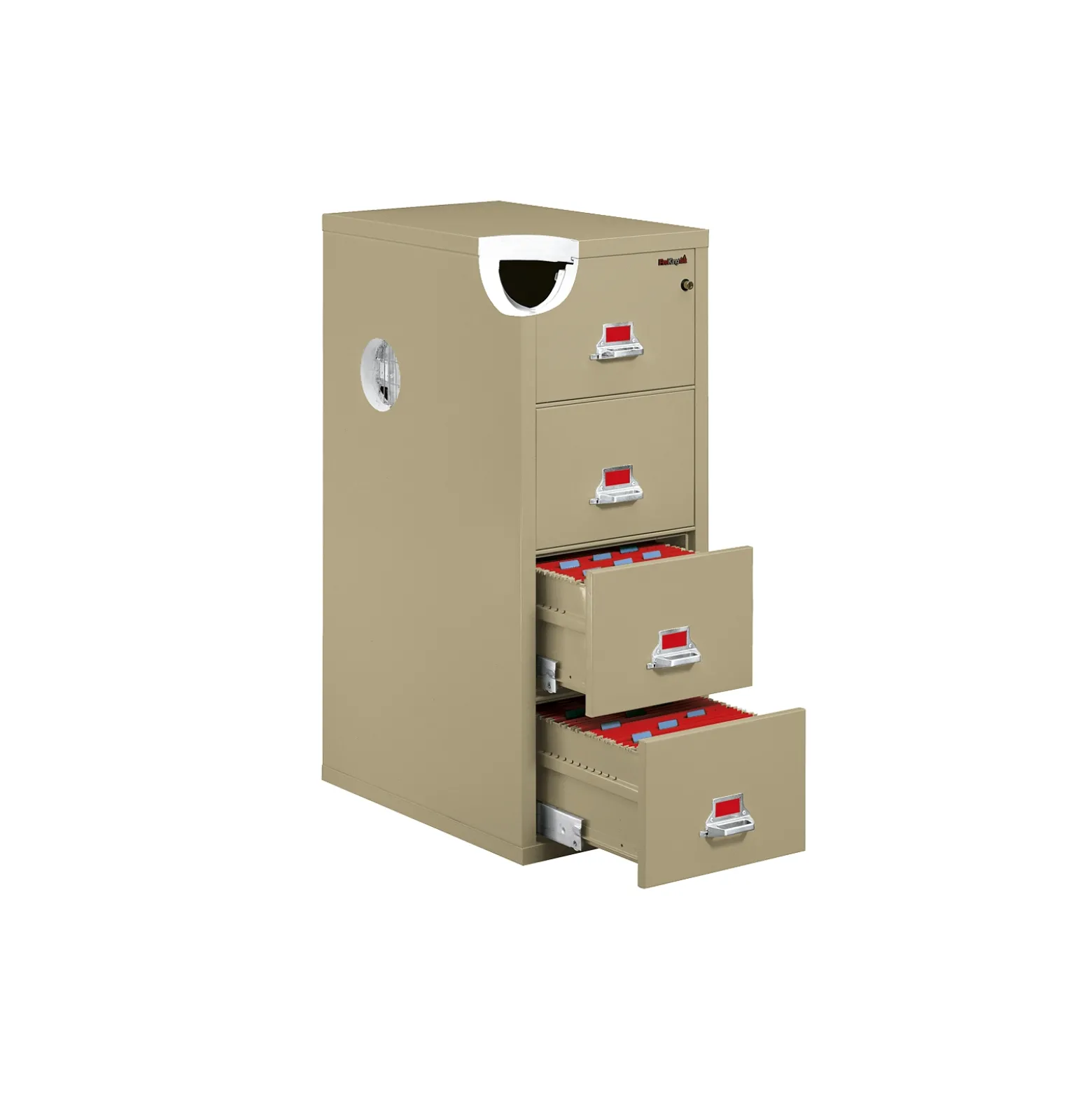 Four Drawer Fireproof Letter Size Vertical File - 31"D