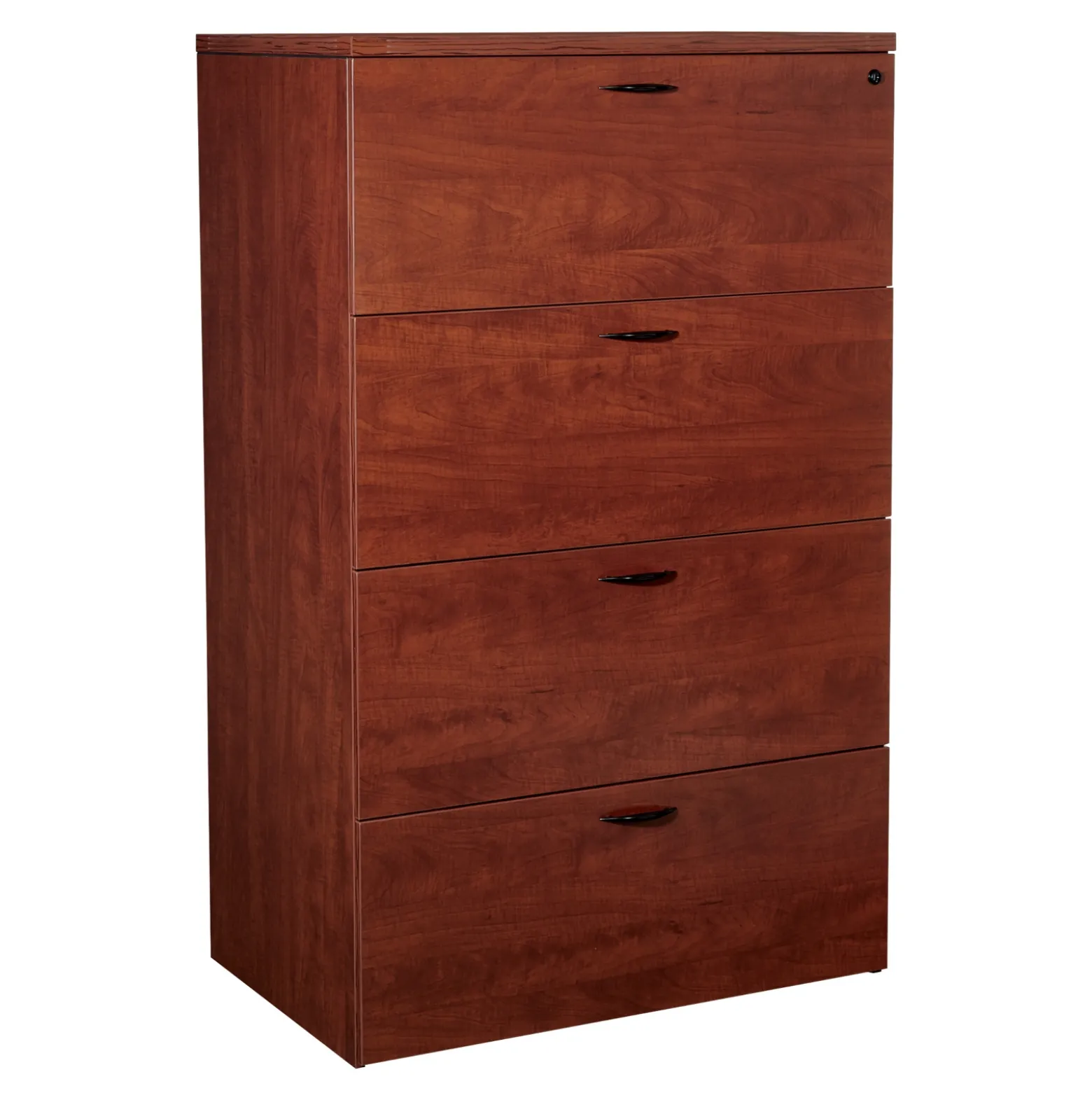 Four Drawer Wood Grain Laminate Lateral File