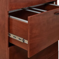 Four Drawer Wood Grain Laminate Lateral File
