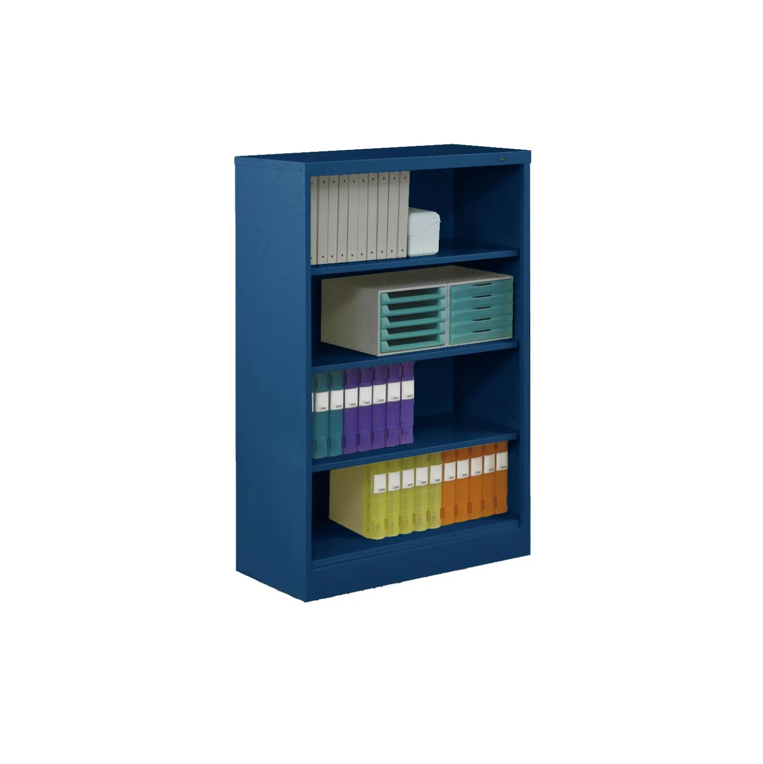 Four Shelf Steel Bookcase - 55"H x 18"D