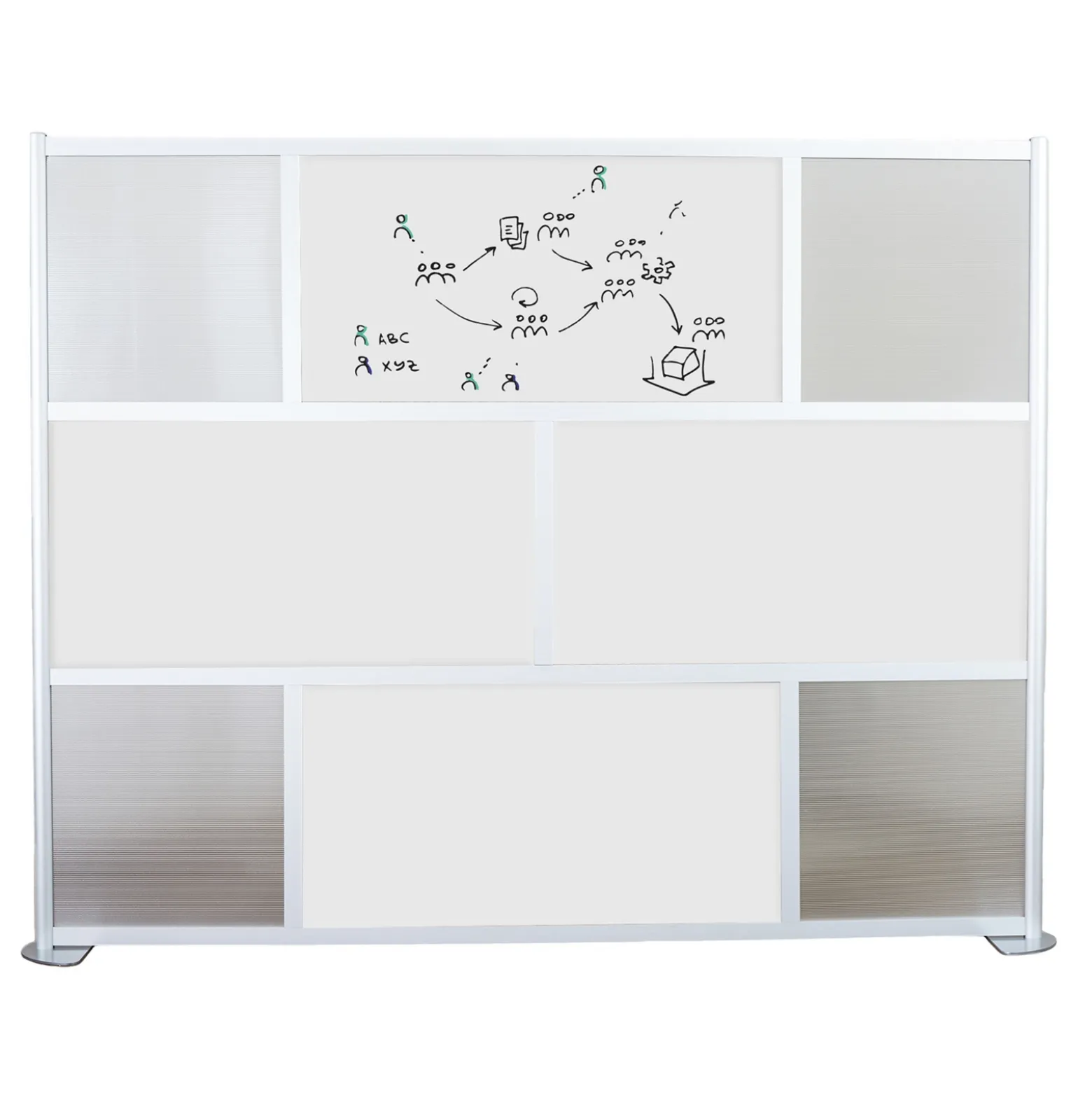 Framewall Dry Erase Divider Wall - 96"W x 72"H