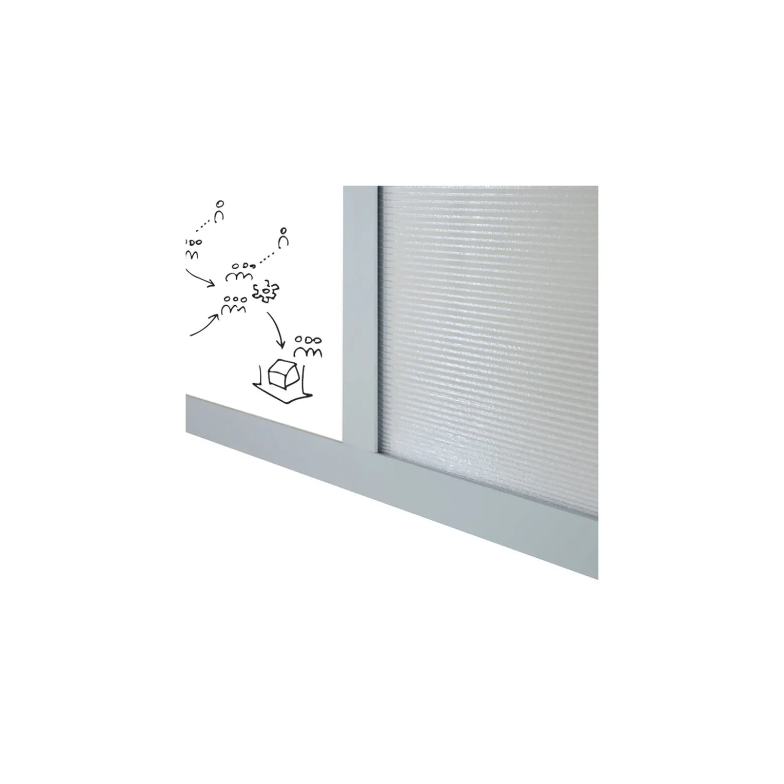 Framewall Dry Erase Divider Wall - 96"W x 72"H