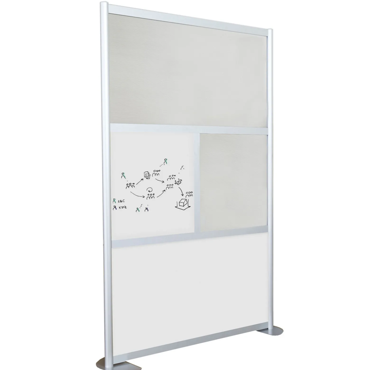 Framewall Dry Erase Divider Wall - 4'W x 6'H