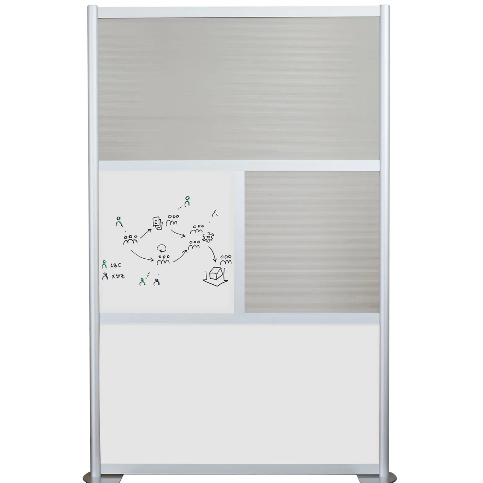 Framewall Dry Erase Divider Wall - 4'W x 6'H