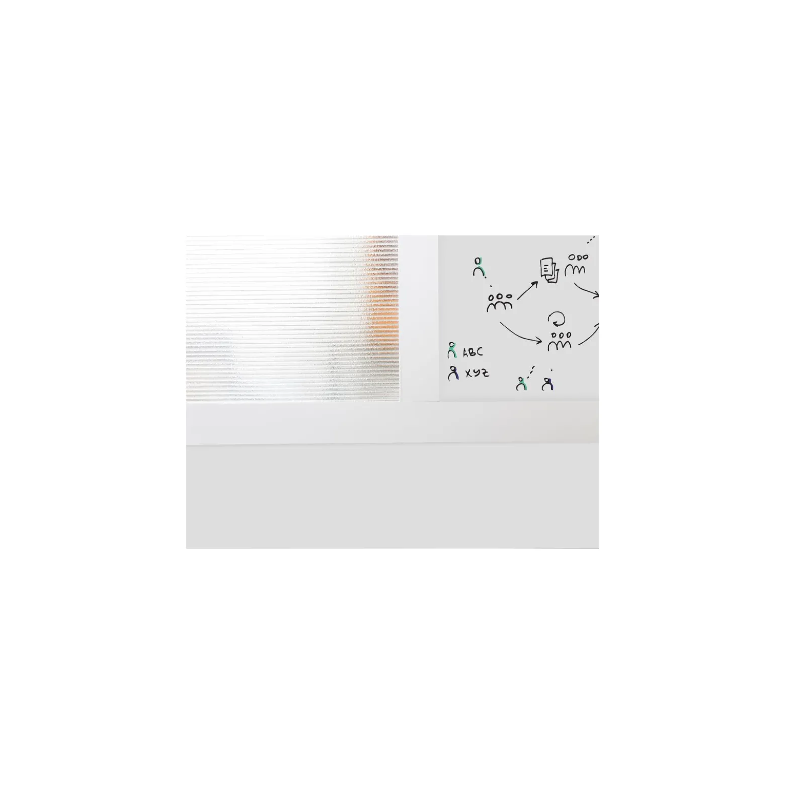Framewall Dry Erase Mobile Divider Wall - 8'W x 4' H