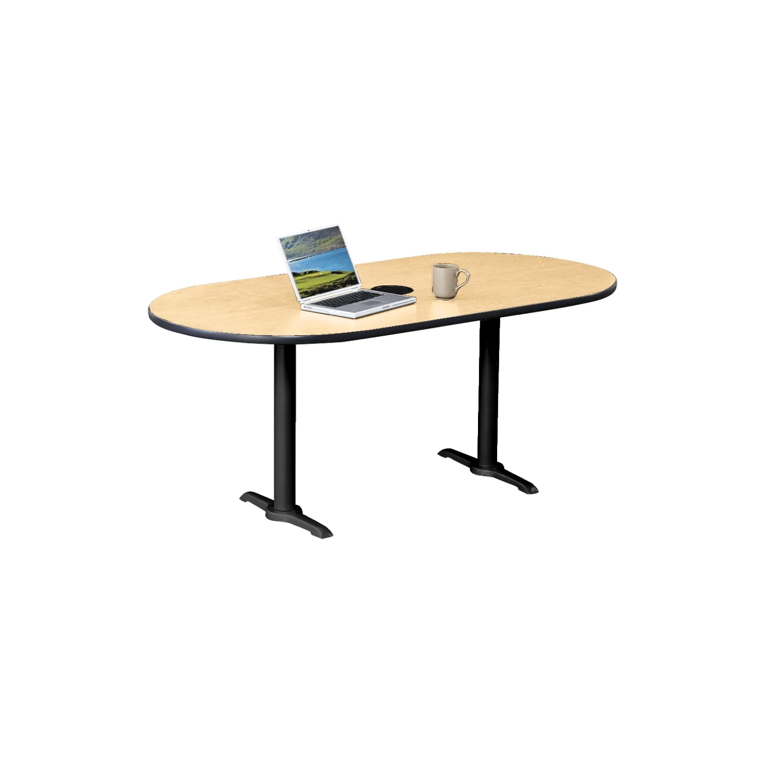 Frappe Oval Table with Power - 72"W