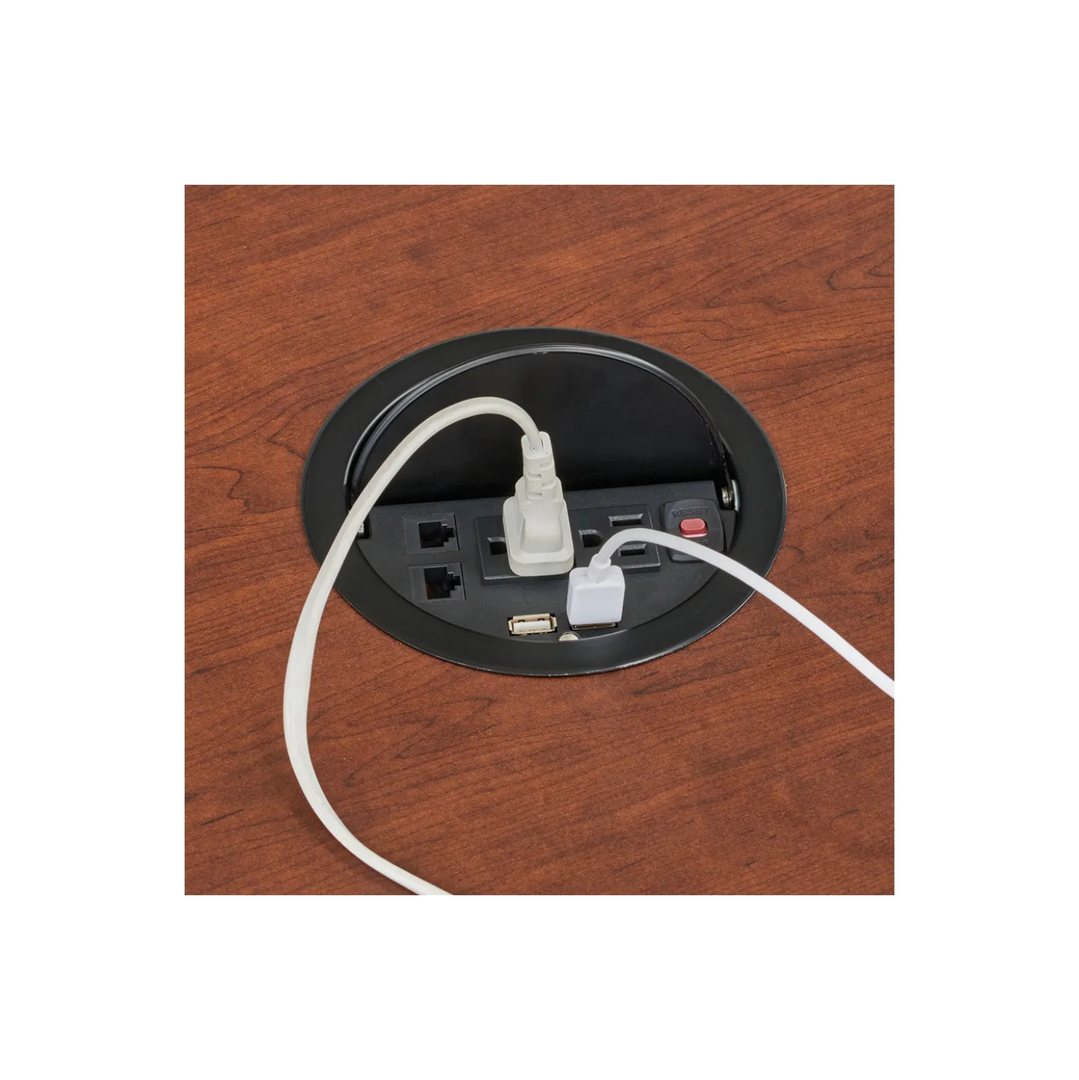 Frappe Oval Table with Power - 72"W