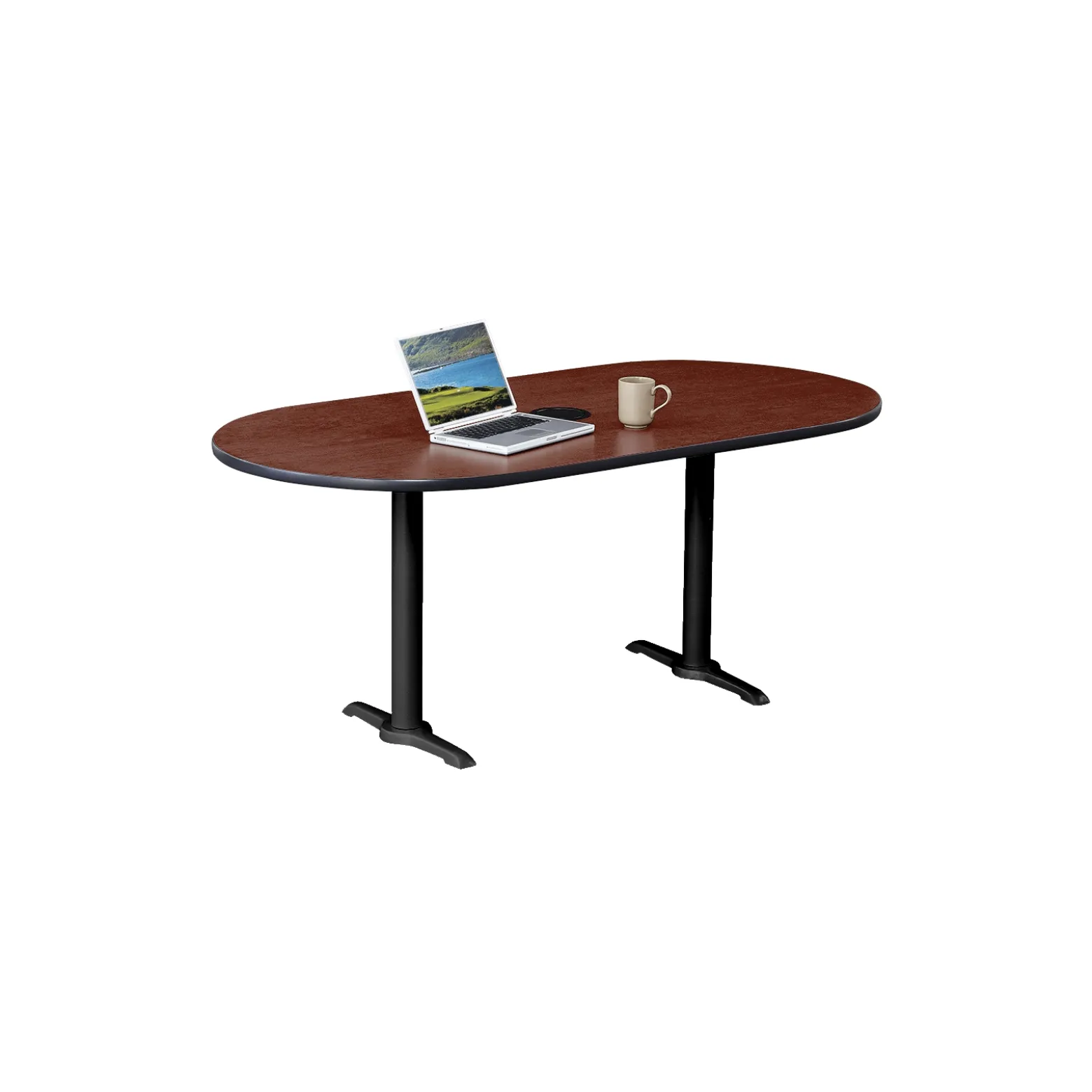 Frappe Oval Table with Power - 72"W