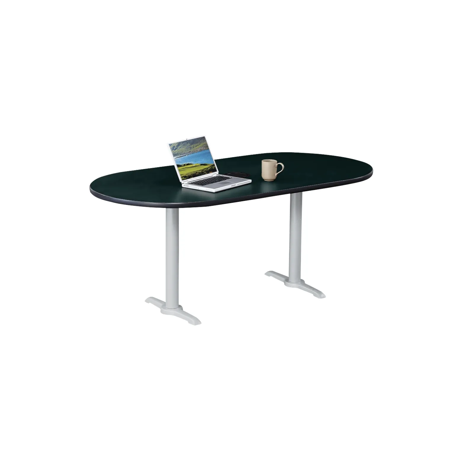 Frappe Oval Table with Power - 72"W