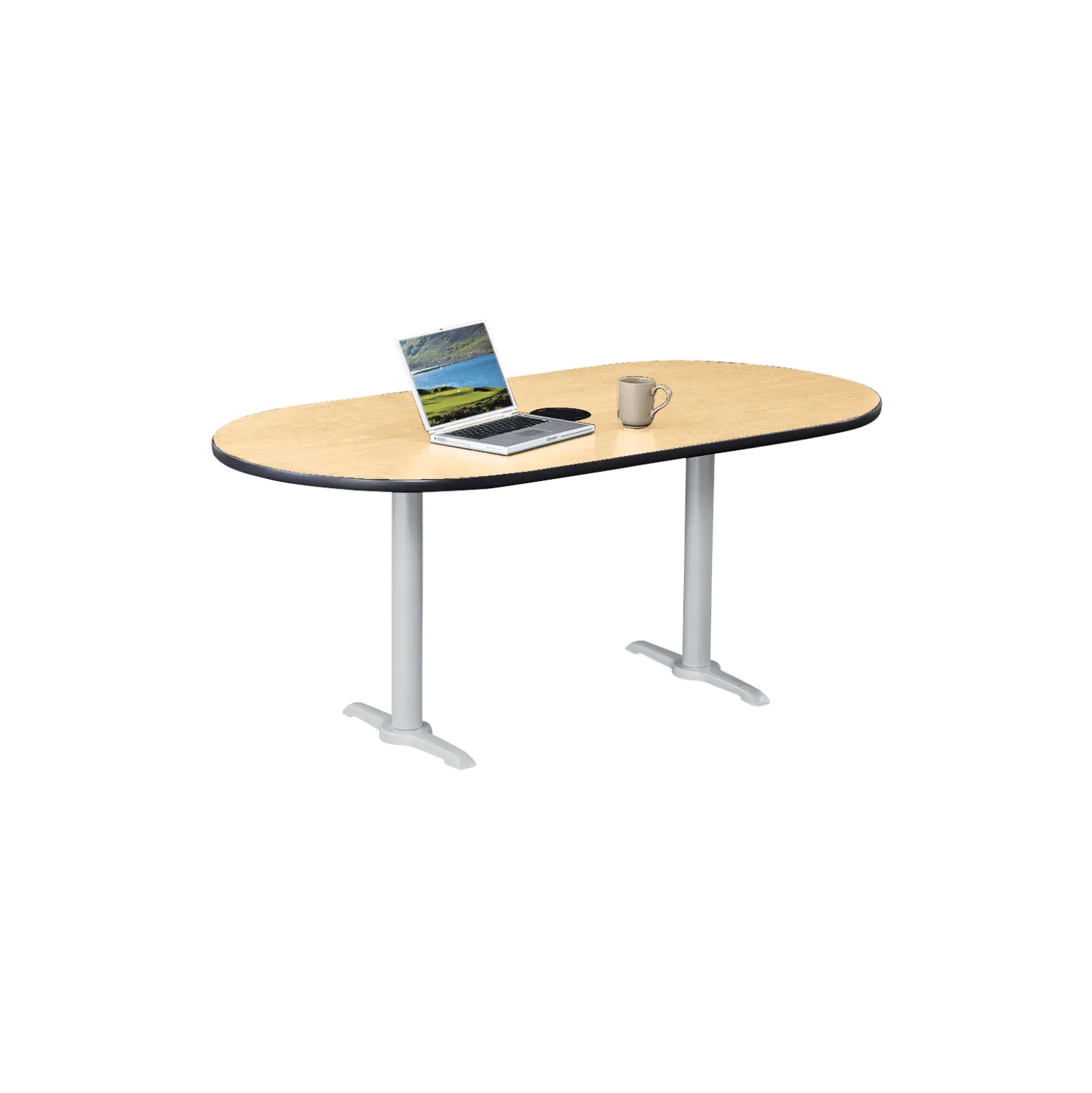 Frappe Oval Table with Power - 72"W