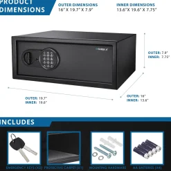 Front Opening Digital Keypad Security Safe - 1.2 Cu.Ft