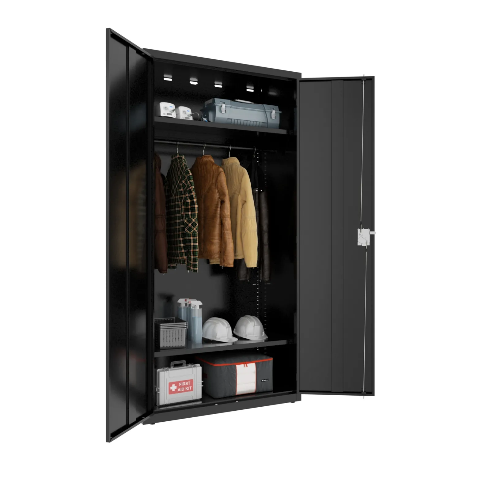 Full Steel Wardrobe 36"Wx18"Dx72"H