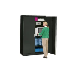 Fully Assembled Jumbo Steel Storage Cabinet - 24"D