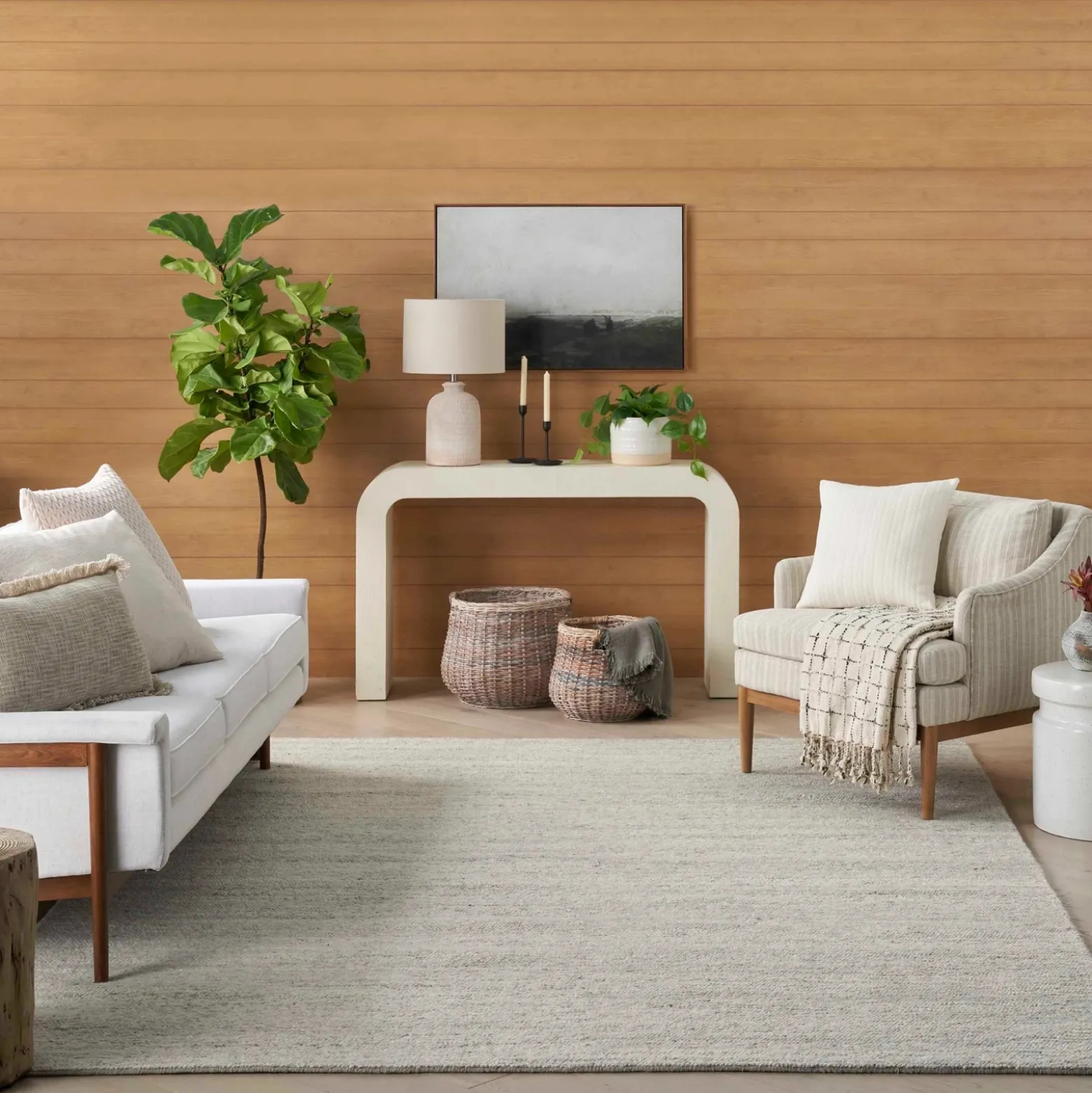 Geometric Area Rug 5'W x 8'D