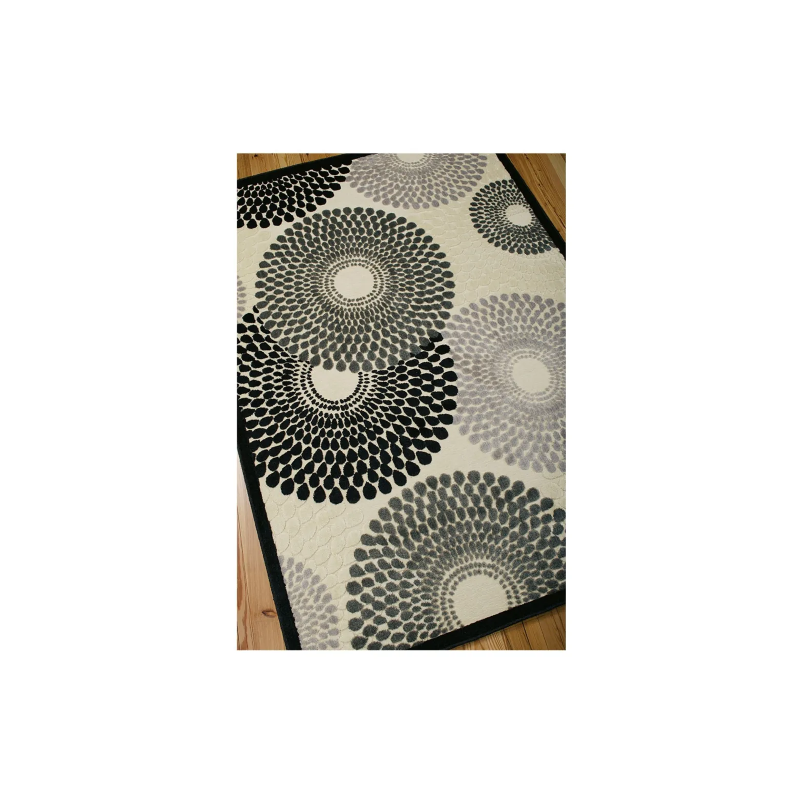 Geometric Circle Print Area Rug - 7.75x10.8
