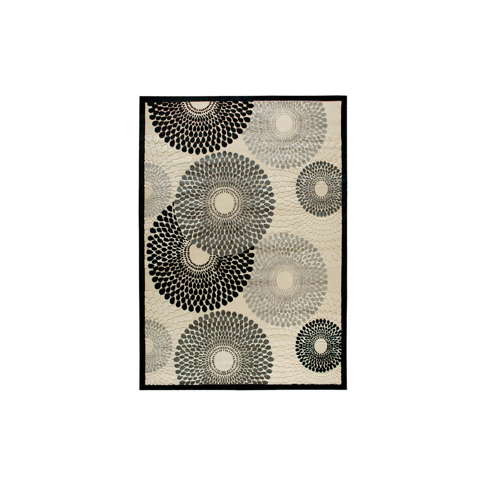 Geometric Circle Print Area Rug - 7.75x10.8