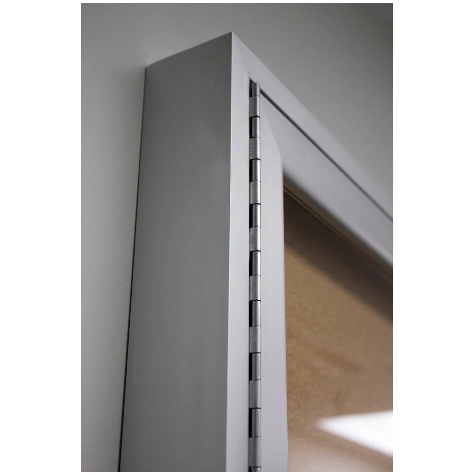 Ghent 1 Door Enclosed Natural Cork Bulletin Board with Satin Frame, 2x3